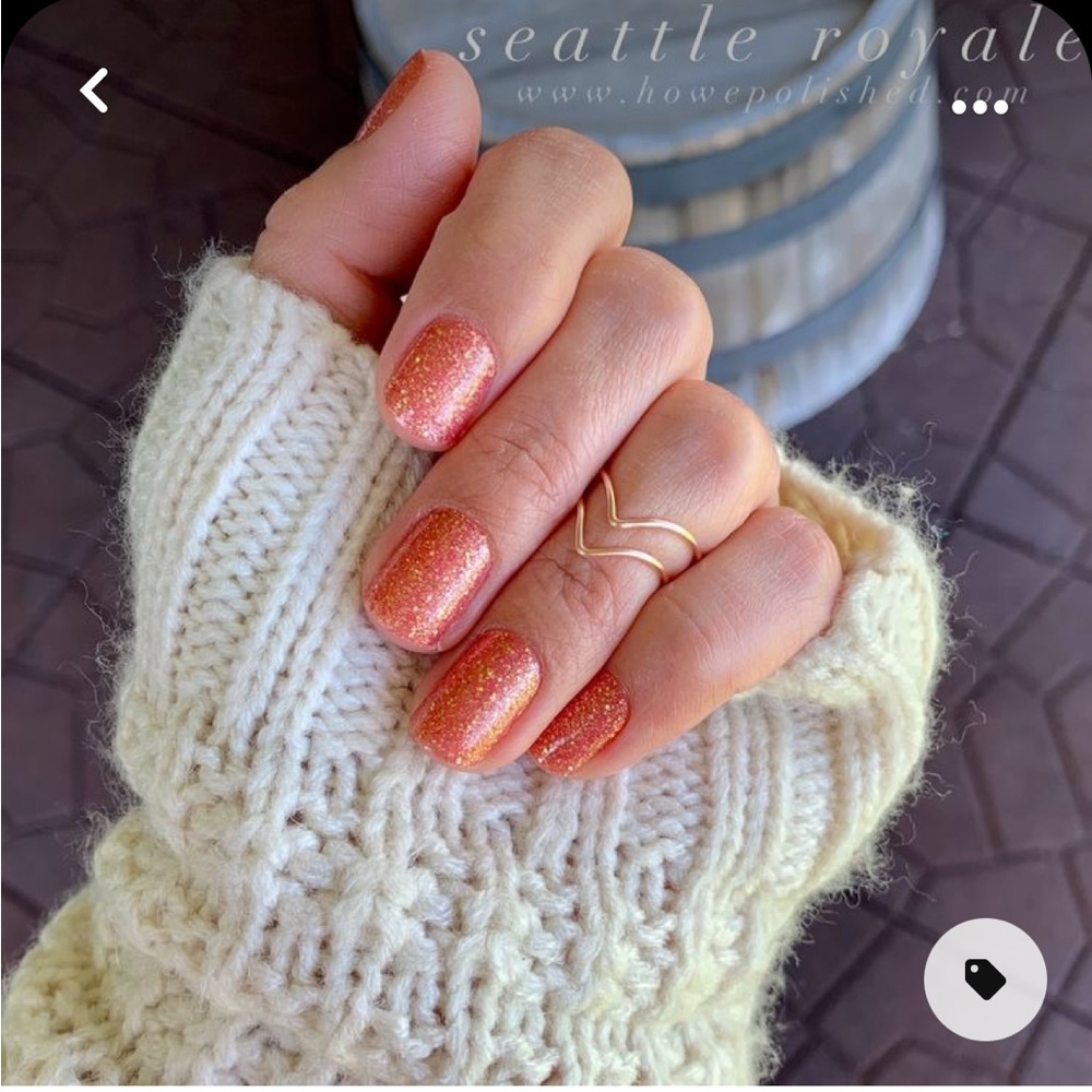 *Retired* Color Street: Seattle Royale | Copper Gold Glitter Orange Fall Autumn - Picture 5 of 14